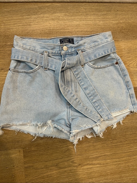 Abercrombie & Fitch Pants - Vintage Y2K Abercrombie & Fitch Natural Rise Denim Belted Shorts |Size 27/4